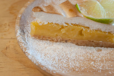 Close-up of bread in plate