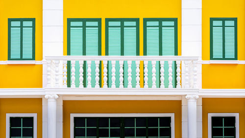 Exterior of yellow building