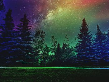 Low angle view of stars in sky at night