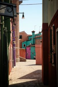 Corridor along buildings