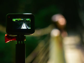 Close-up of security camera