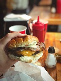 Close-up of breakfast on table