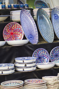 Ceramic containers placed in display