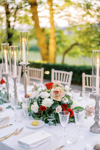 Place setting on table