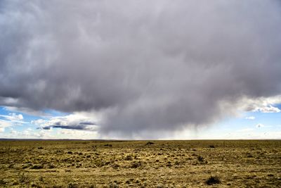 Storm / stormy clouds over land