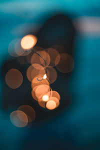 Defocused image of illuminated lights