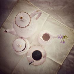 Coffee cup on table