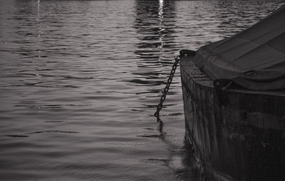 High angle view of pier on lake