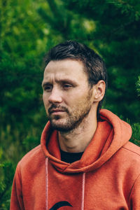 Close-up of man looking away