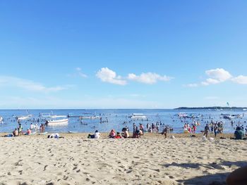 Group of people on beach