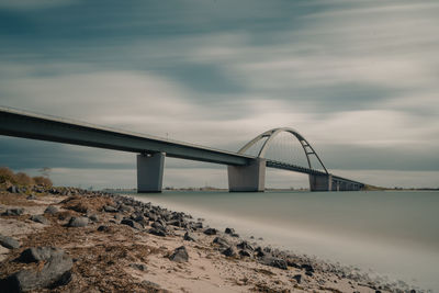 View of bridge over sea against sky