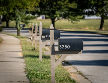 Information sign on footpath