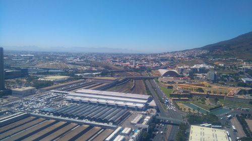 High angle view of cityscape