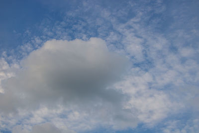 Low angle view of clouds in sky