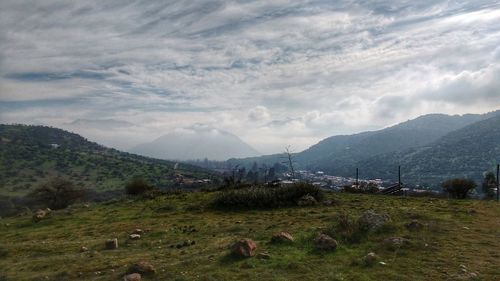 Scenic view of landscape against sky