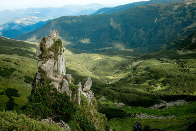 High angle view of valley