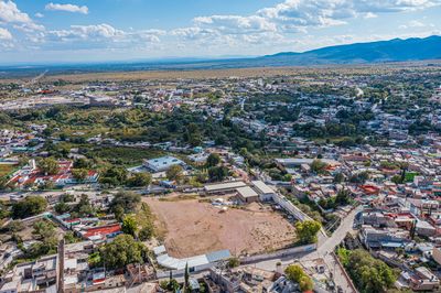 High angle view of townscape against sky