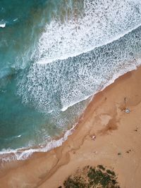 High angle view of beach