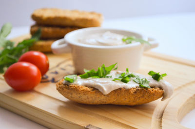 Close-up of served food