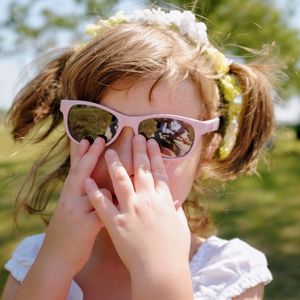 Close-up of girl wearing sunglasses