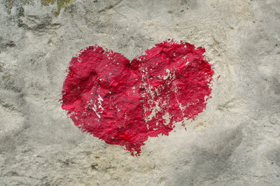 Close-up of red wall