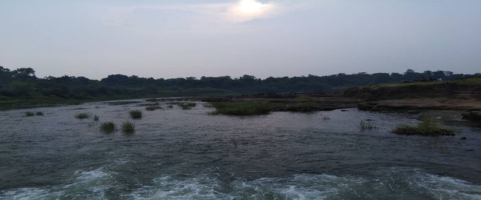 Scenic view of river against sky