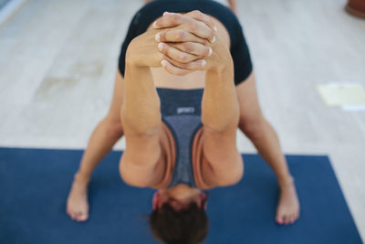 Young woman exercising