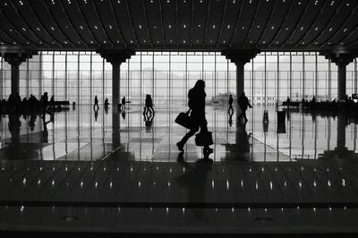 People waiting at airport