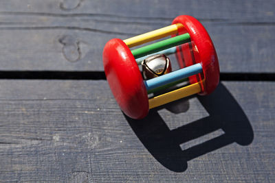 Close-up of toy on table