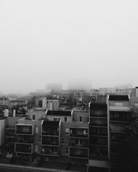 Cityscape against clear sky