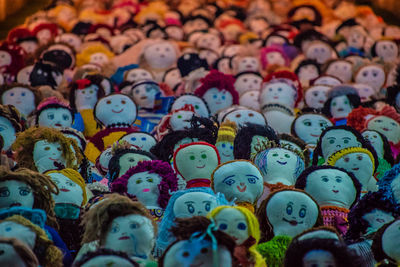 Full frame shot of multi colored candies for sale