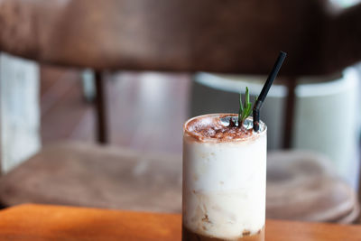 Close-up of drink on table