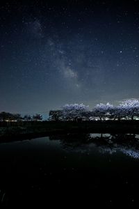 Scenic view of star field against star field