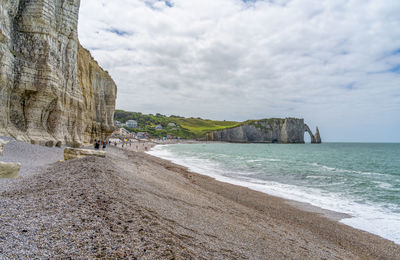 Coastal scenery around etretat, a commune in the seine-maritime department in france