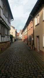 Empty road in city