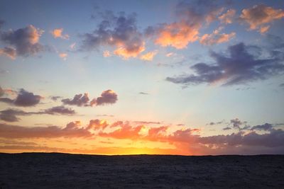 Scenic view of landscape against cloudy sky