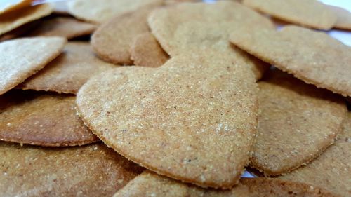 Close-up of cookies on table