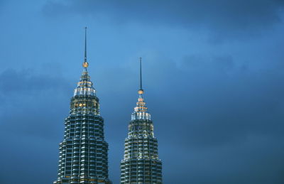 Low angle view of modern building against sky