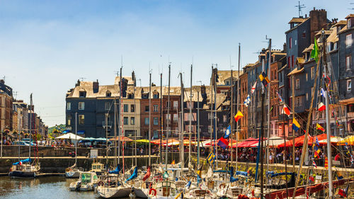 Boats in harbor