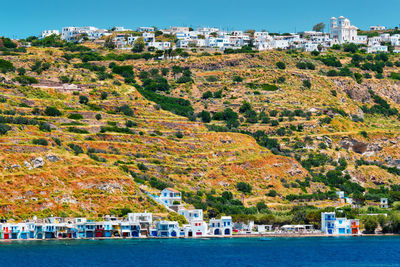 Klima and plaka villages on milos island, greece