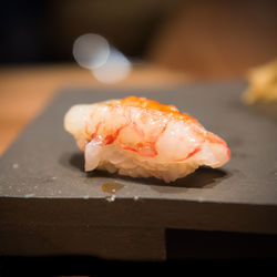 Close-up of sushi on plate