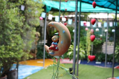 Close-up of toy in playground