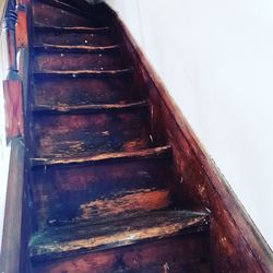 Close-up of staircase in old building