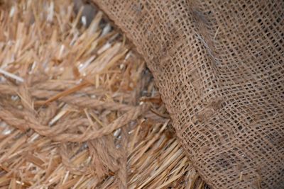 Full frame shot of wicker basket