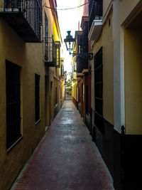 Narrow alley in city