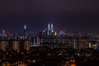 High angle view of city