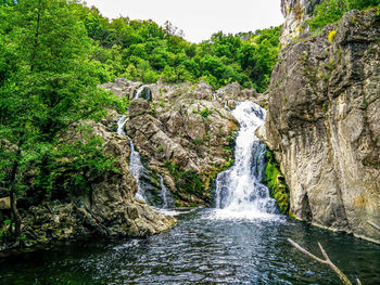 River flowing through rocks