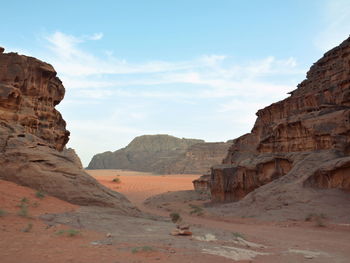 Rock formations in a desert