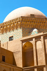 Low angle view of building against clear sky