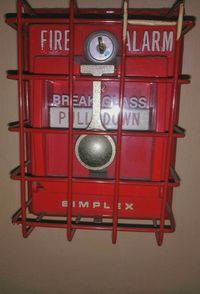 Close-up of red objects on wall